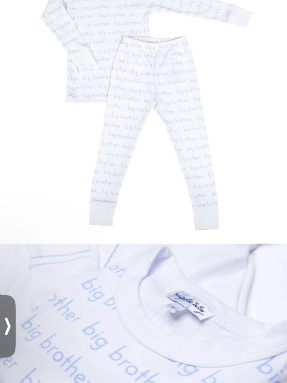 Big Brother Print Long Pajamas